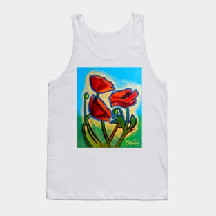 Red Poppies Tank Top